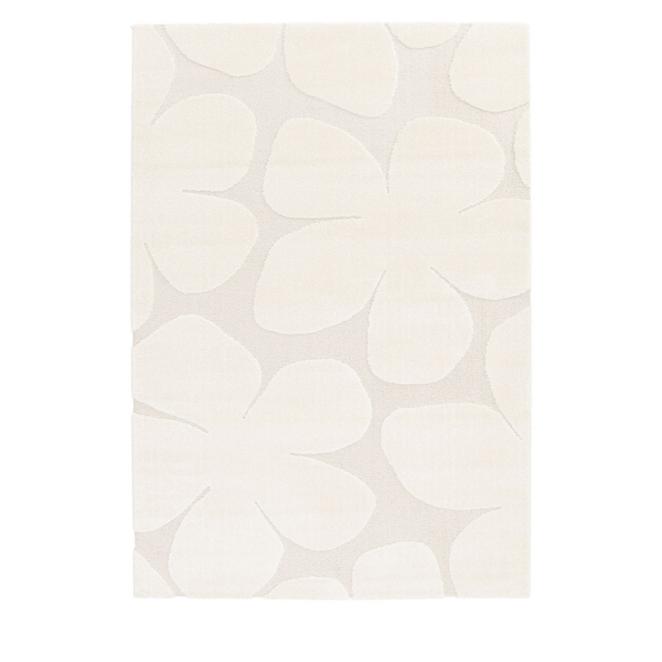 Tapis contemporain à motif floral en relief- FLOW