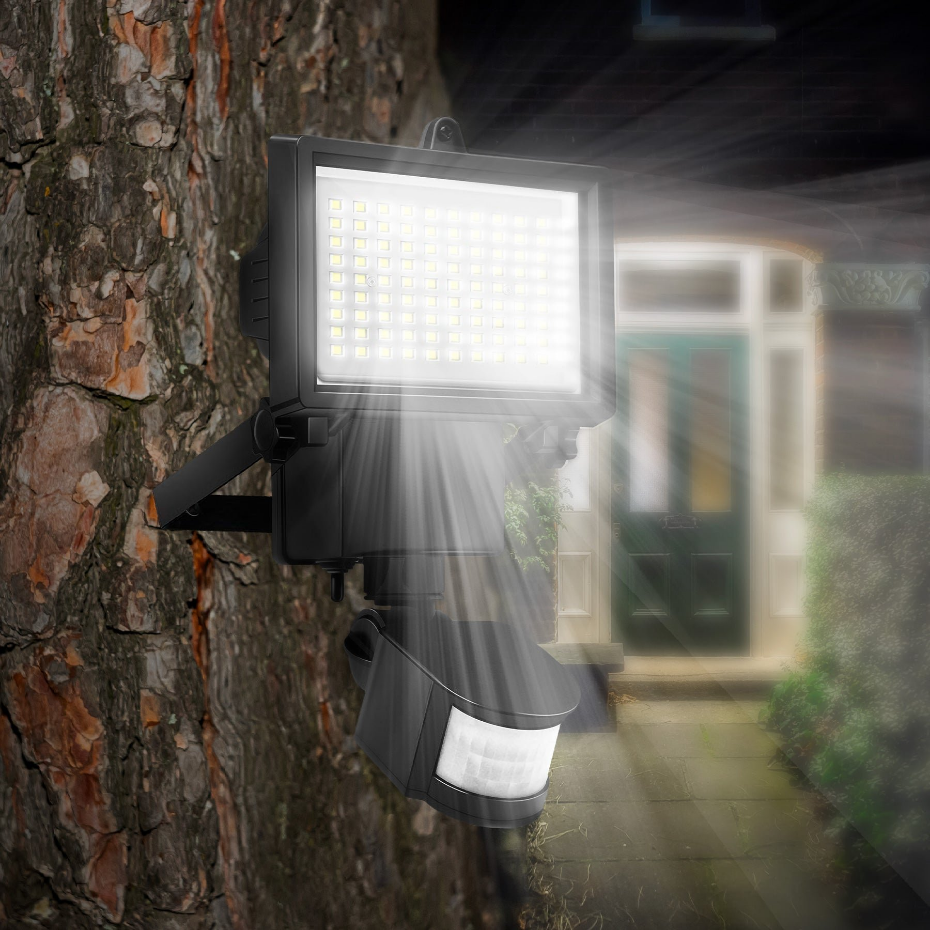 2 Projecteurs solaires sensor COOPER Noir 1000LM