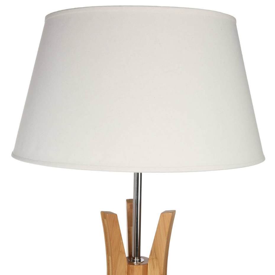 Lampadaire trépied bambou et lin KALO