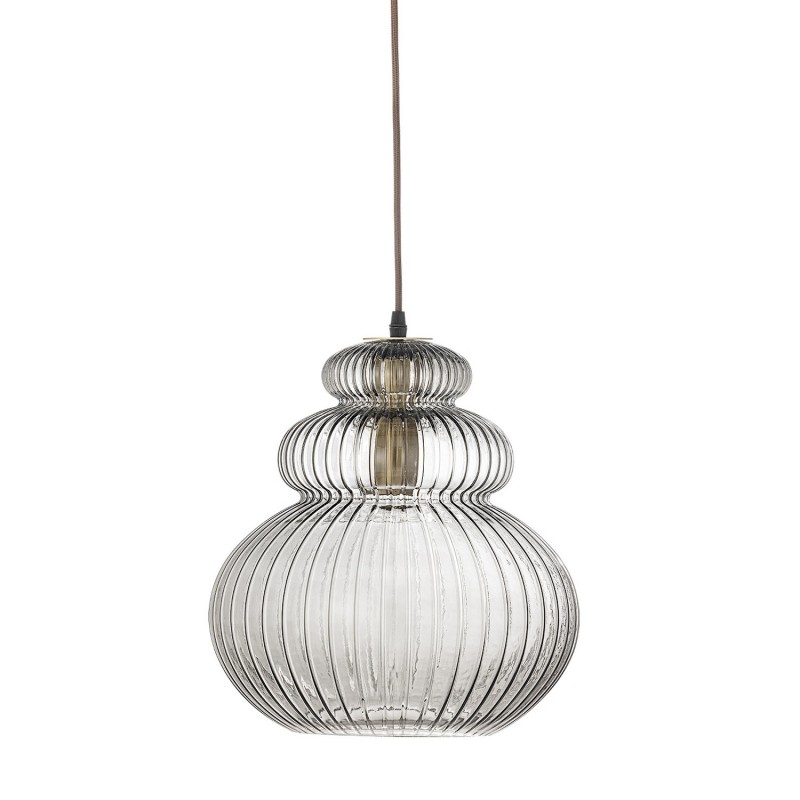 Lampe suspension verre strié  Sybia
