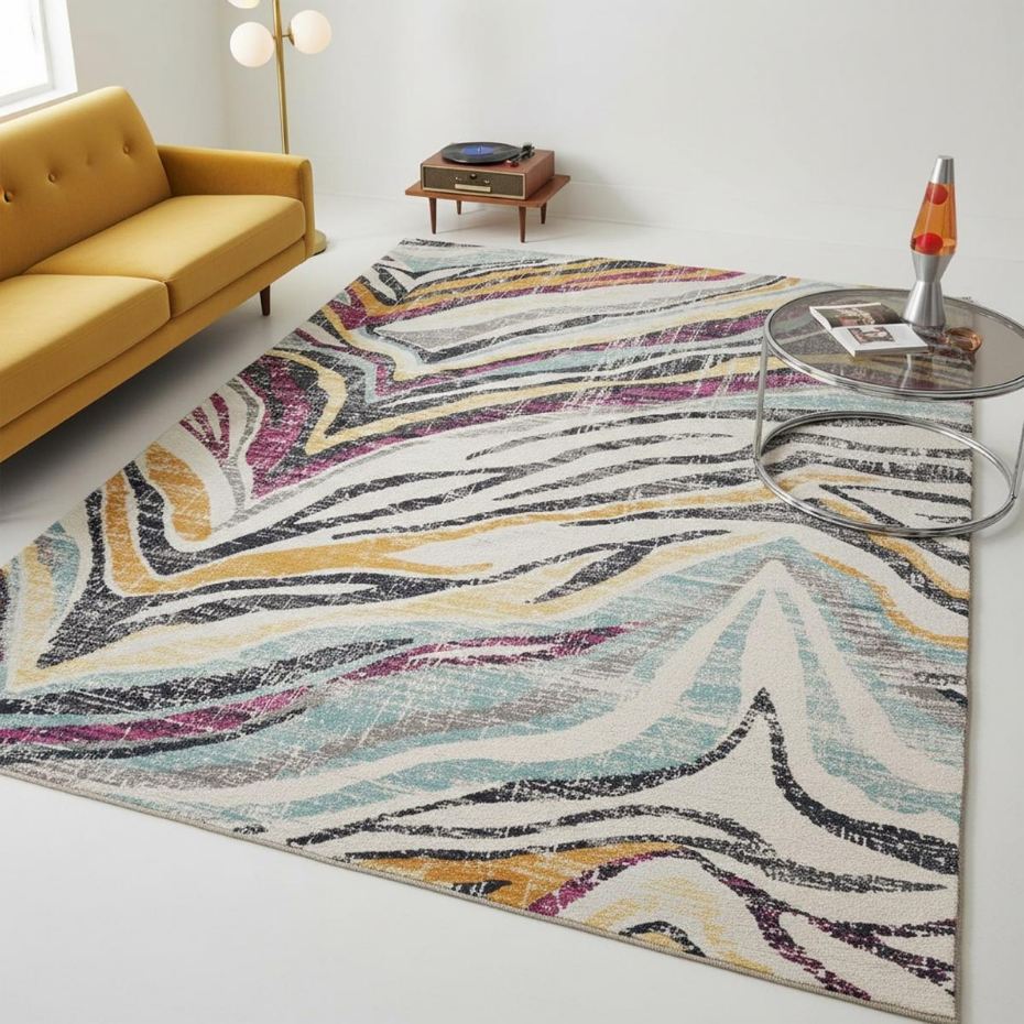 Tapis art abstrait - LYN3 DESI Couleurs vives