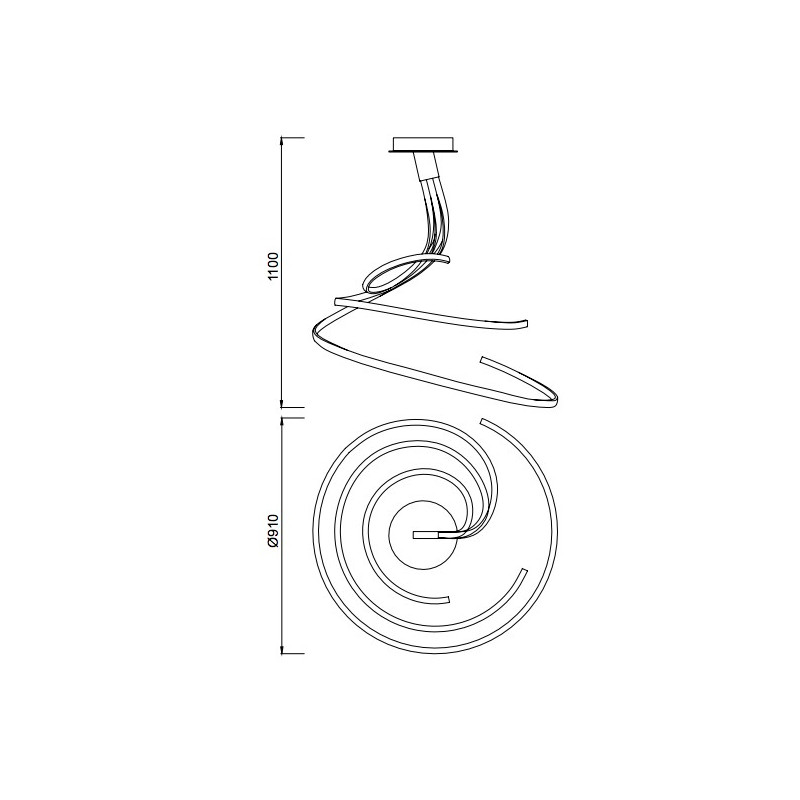 Suspension en métal design, D.91 , NUR