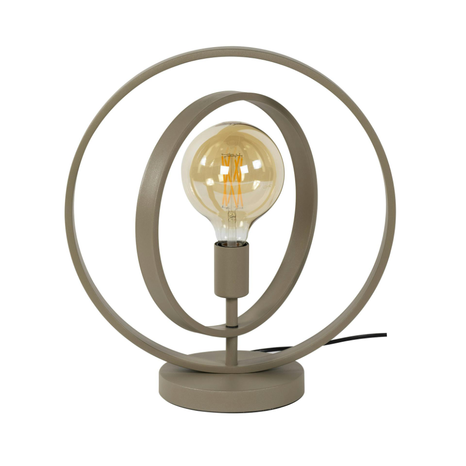 Lampe à poser industrielle anneaux croisés TRIBECA