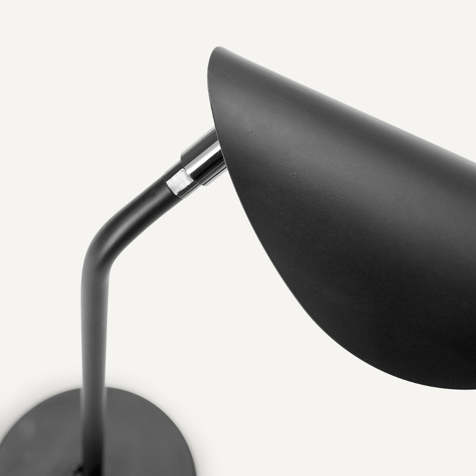 Lampe à poser métal noir mat, orientable,Funambule