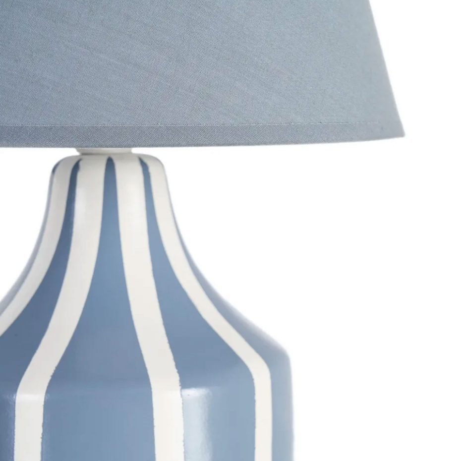 Lampe à poser céramique bleue 22x22x30cm