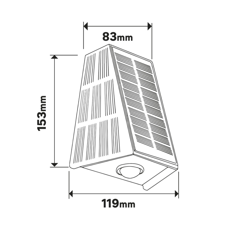 Applique solaire 110 lumens, BALBOA