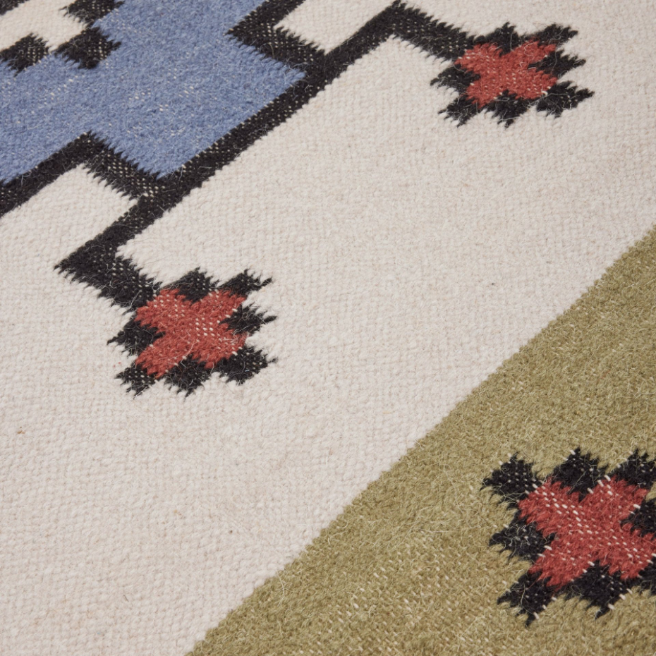 Tapis de sol en Tissé plat 100% laine  BOUEKRI