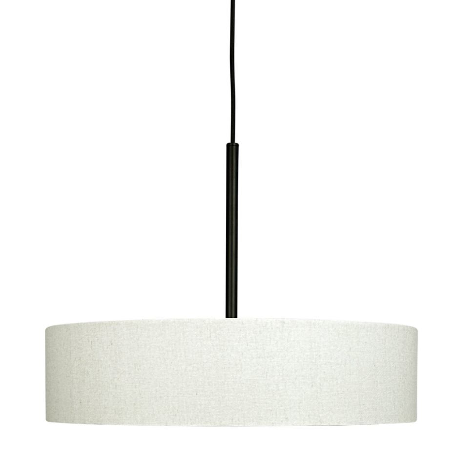 Suspension en métal et tissu Noir/Blanc Calix