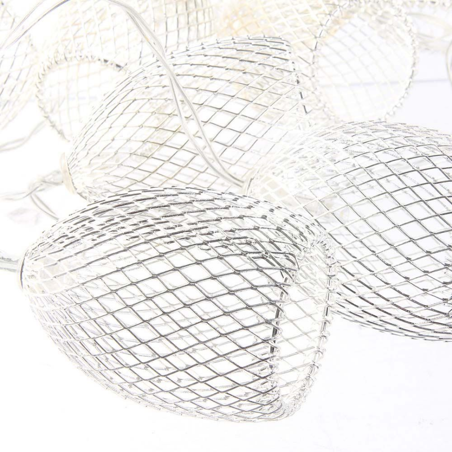 Guirlande lumineuse 10 cages argentées 1