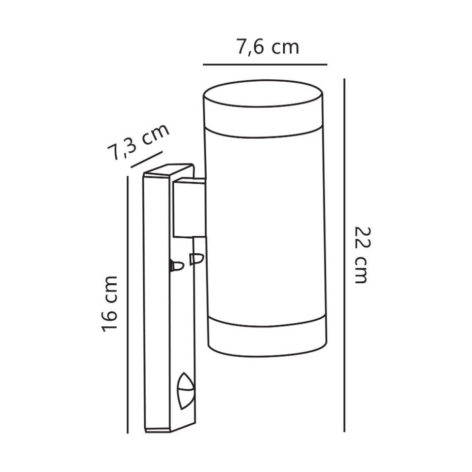 Applique murale TIN Maxi Double Sensor