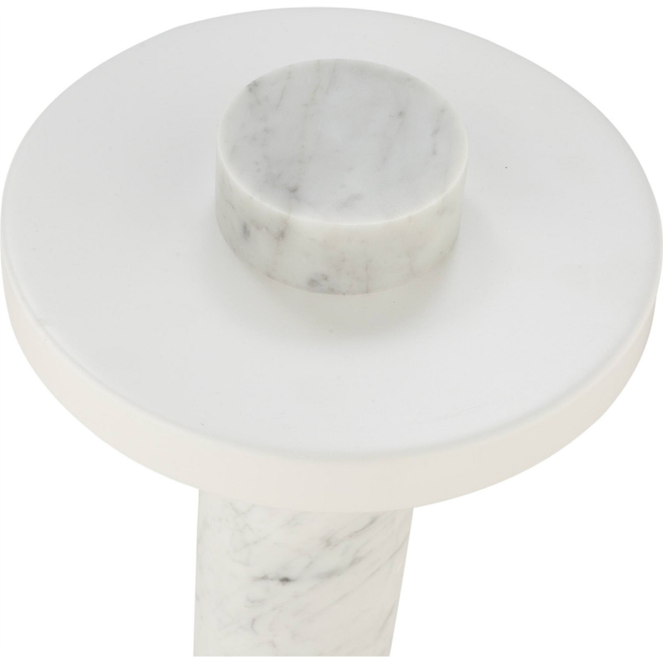 Lampe de table en marbre rond LED intégrée