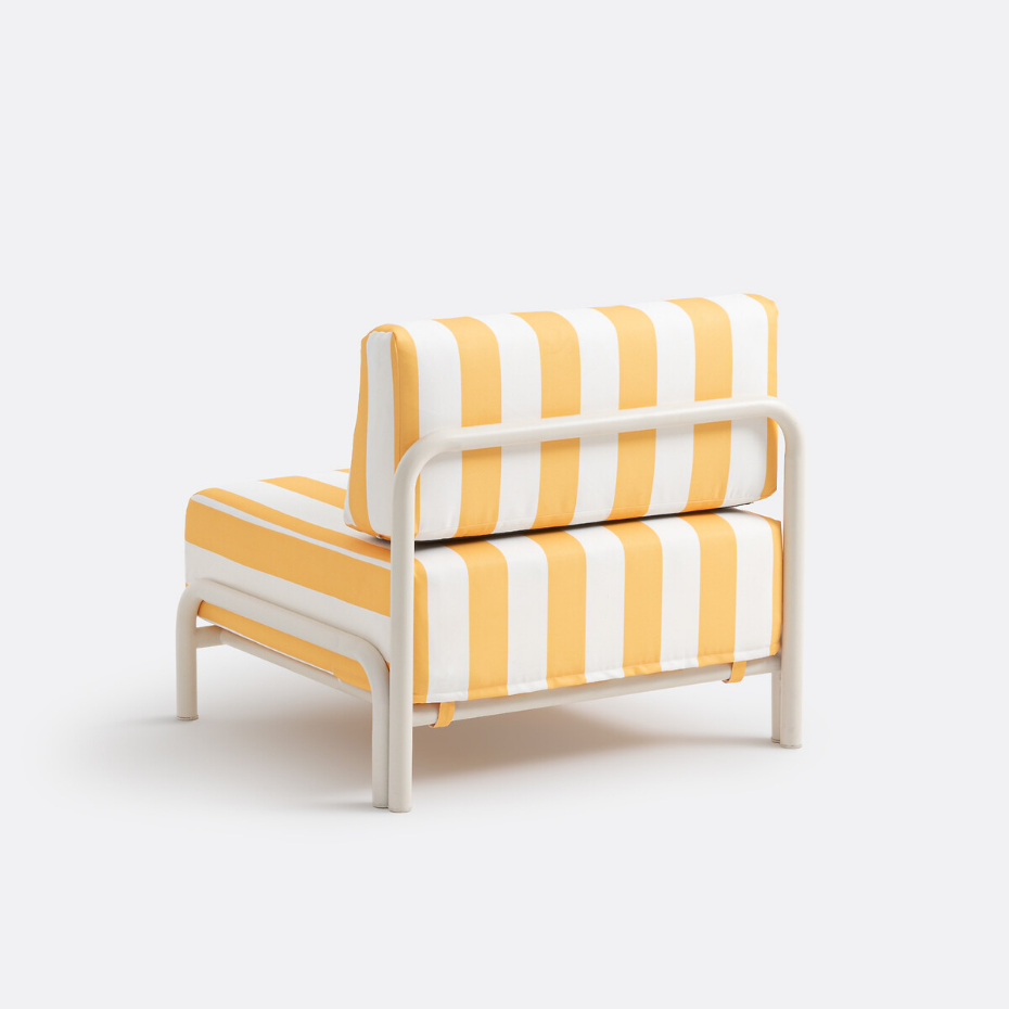 Fauteuil bas de jardin métal acier, Thomes
