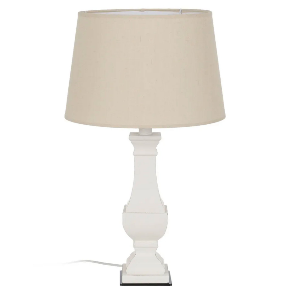 Lampe à poser classique blanche 30x37x63cm