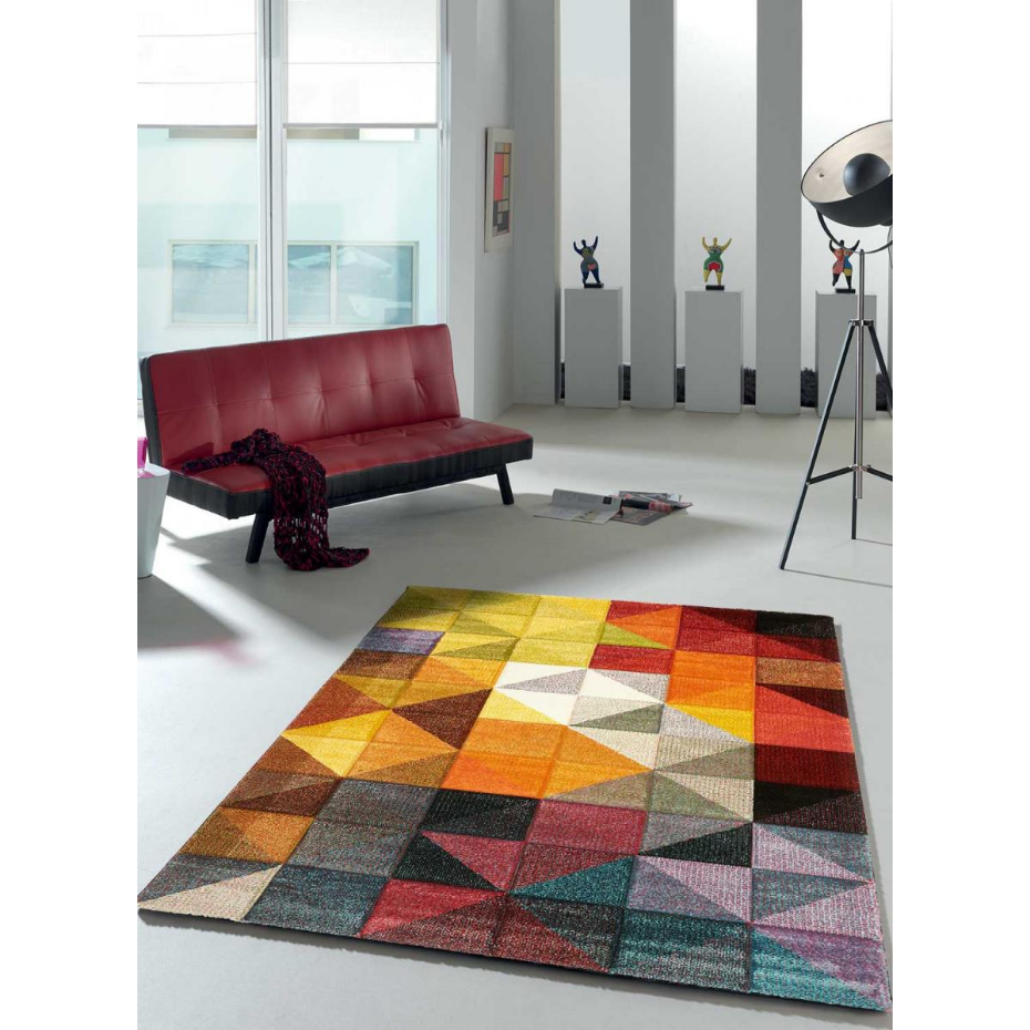 Tapis salon et chambre tissé motif géométrique LYN8 MARIX