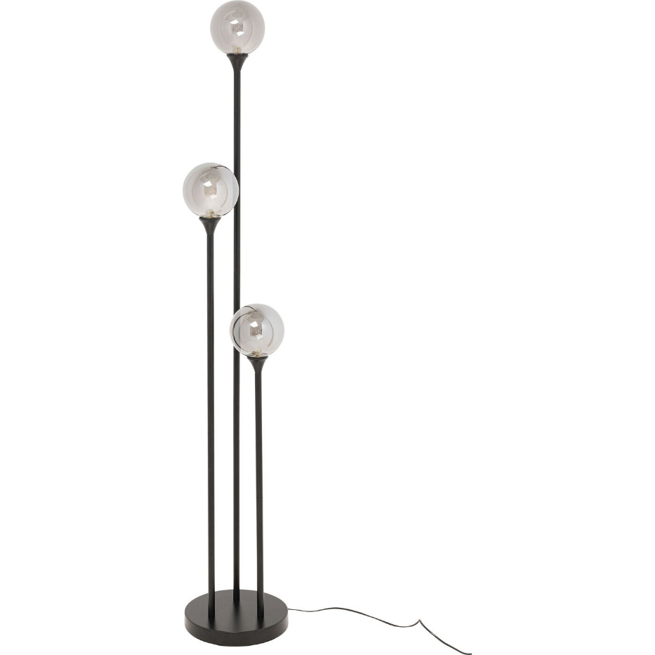 Lampadaire en verre et acier 175cm, AL CAPONE