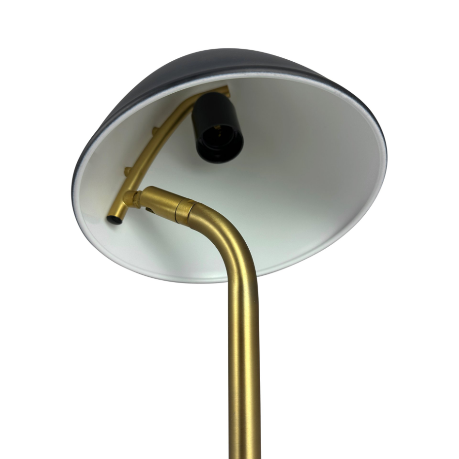 Lampe à poser en Métal, noir et laiton OULU