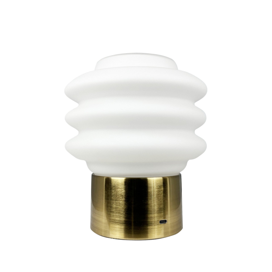 Lampe à poser LED verre opale DIVA