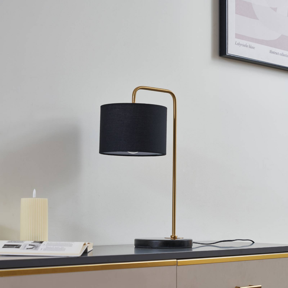 Lampe à poser en textile scandinave, Hillary