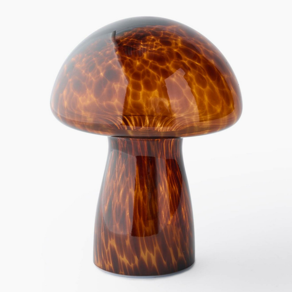 Lampe champignon, 16xH21cm, en verre