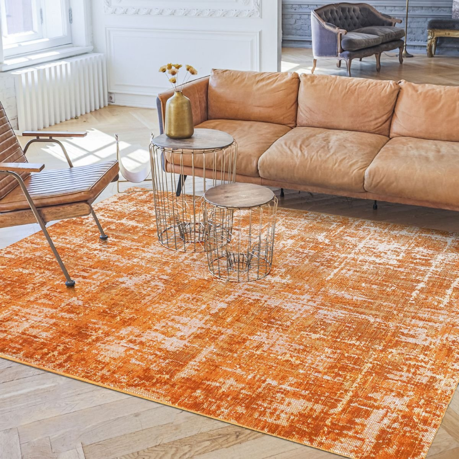 Tapis salon vintage chic effet vieilli STELLE