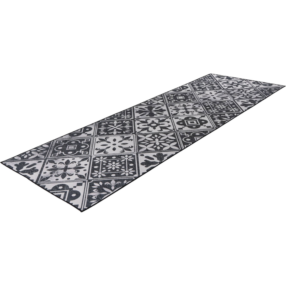 Tapis rectangulaire en polyester motif carreaux