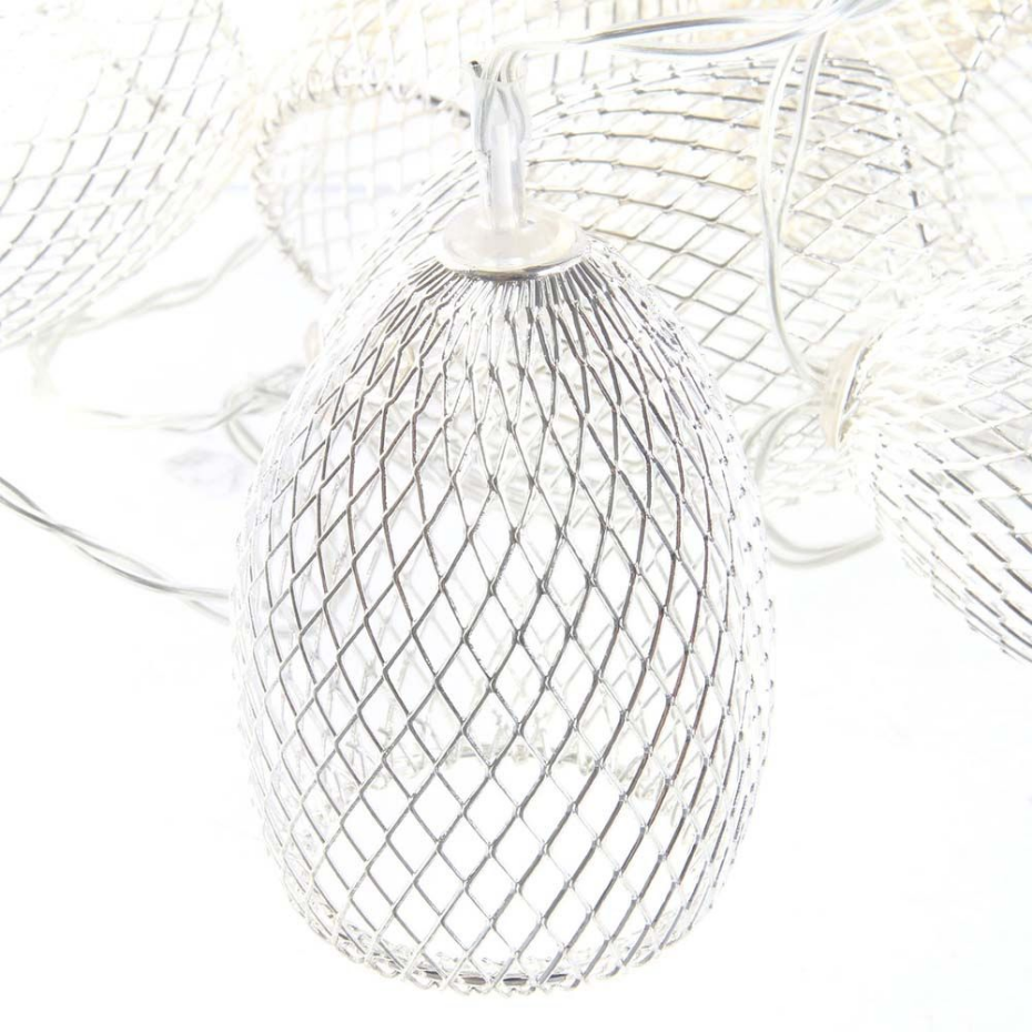 Guirlande lumineuse 10 cages argentées 1