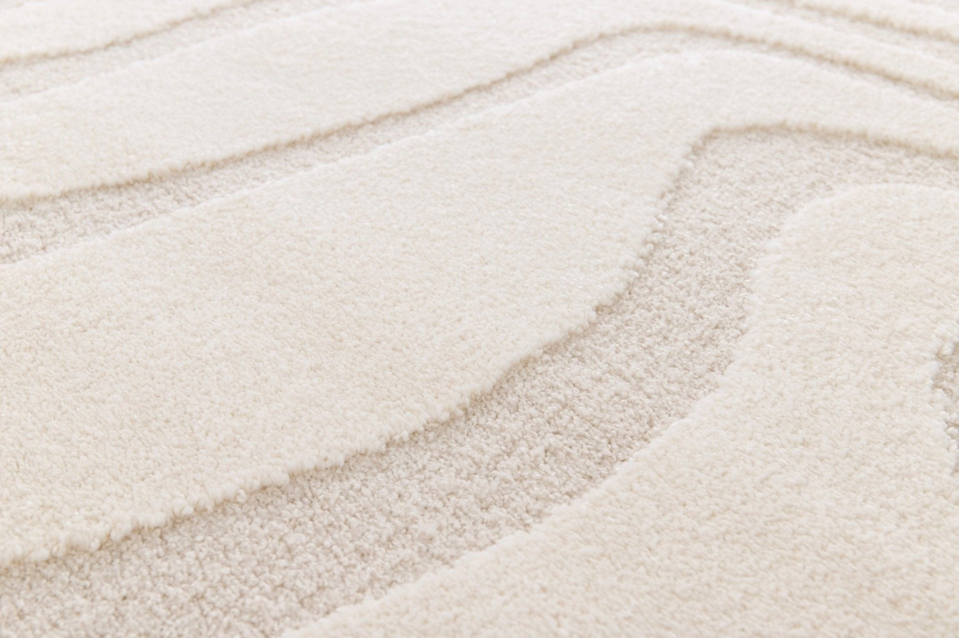 Tapis rond design avec effet relief NAYA