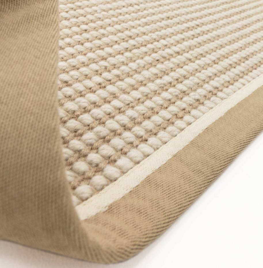 Tapis de salon moderne laine et jute ROKA
