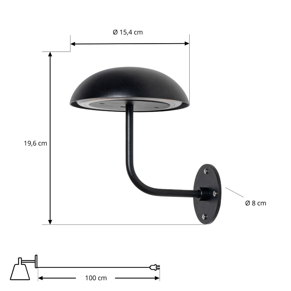 Luminaire de terrasse en métal moderneLED