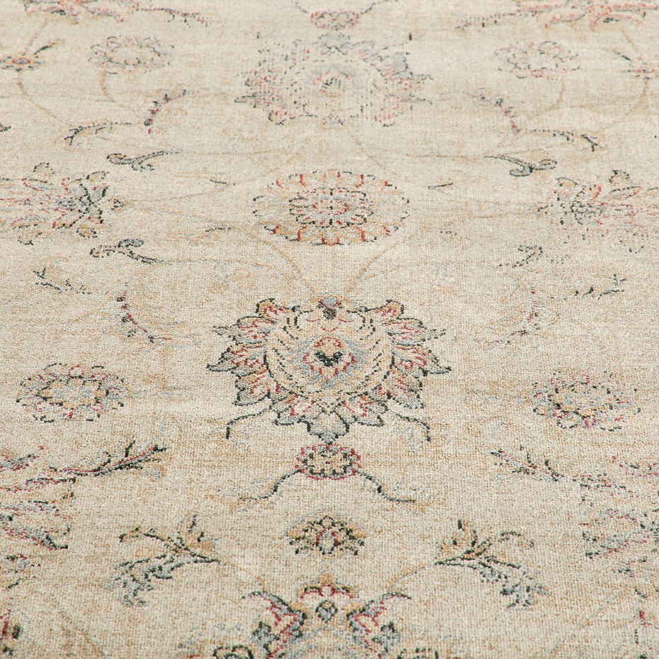 Tapis vintage, motif floral, effet used, DIONA