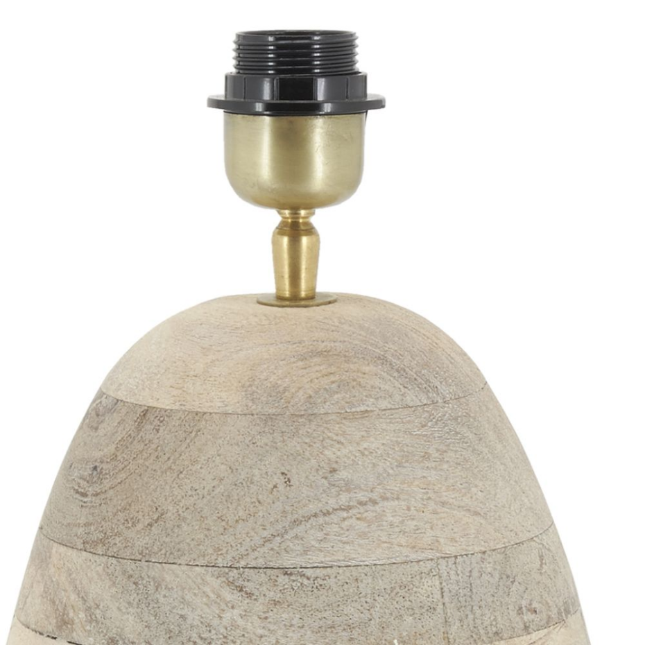 Pied de lampe ovale en manguier