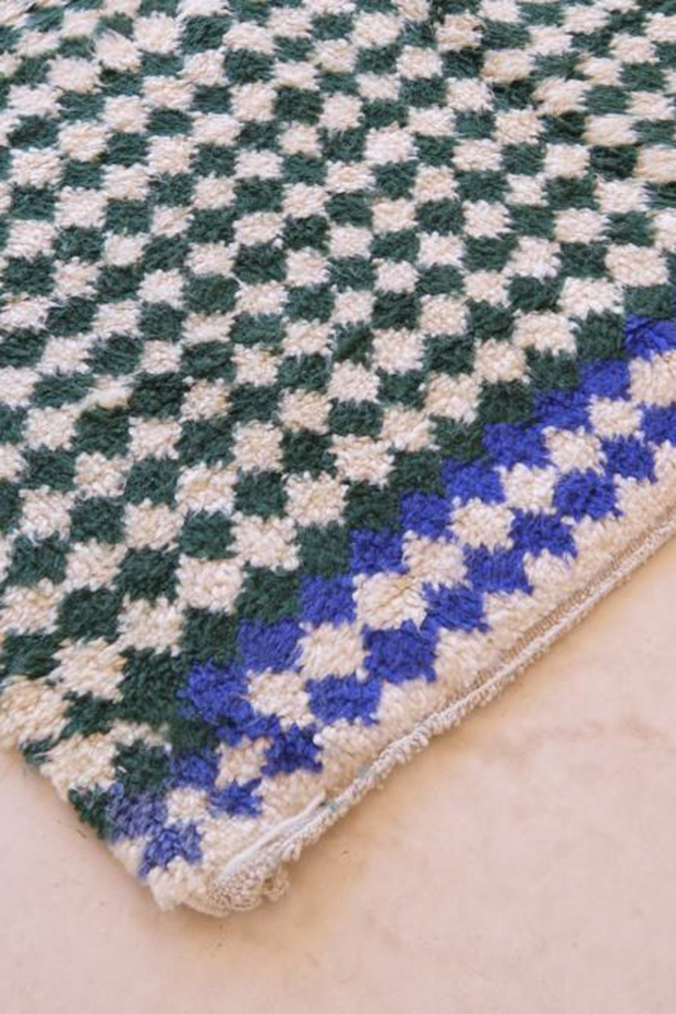 Tapis berbère à carreaux coloré pure laine - tapis sur mesure