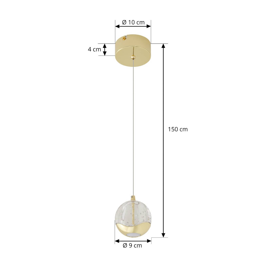 Suspension en verre moderneLED, Hayley