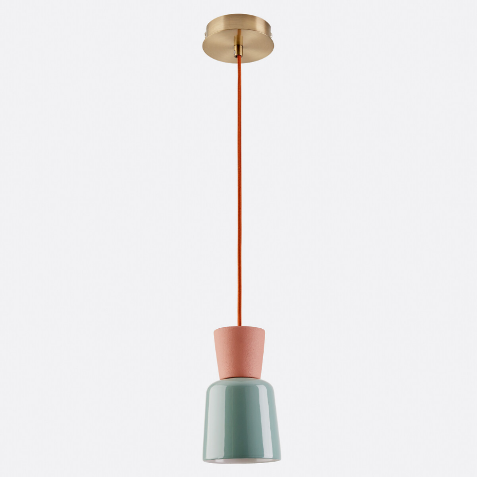 Suspension en céramique colorée Ø 12 cm, Jimna