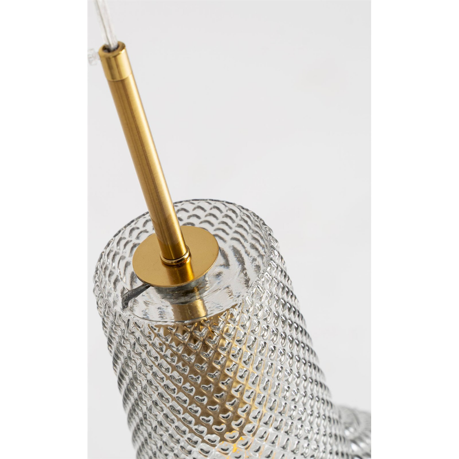 Lustre vintage en cristal transparent