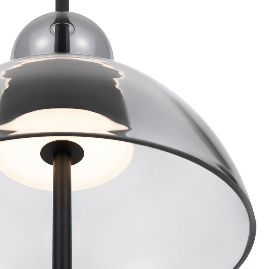 Suspension LED moderne 1 abat-jour en verre NORA