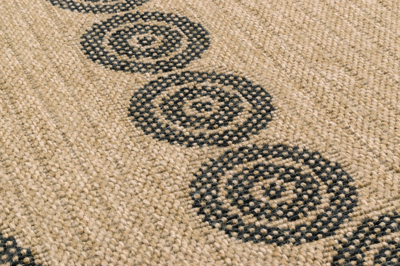 Tapis de salon rond intérieur extérieur motifs cercles NATURE