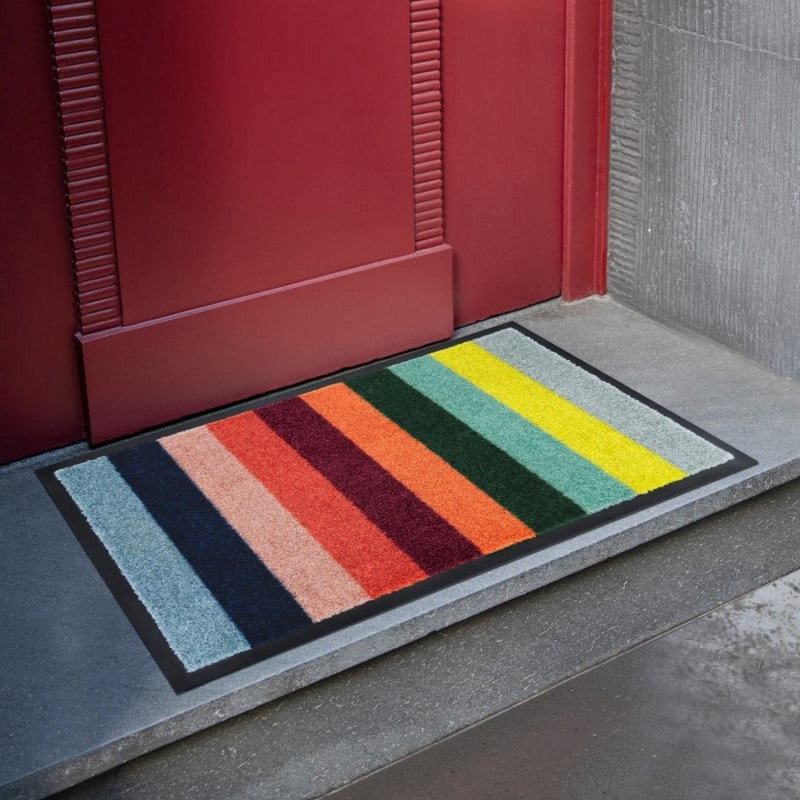 Tapis d'entrée coloré rayures  LORENZO