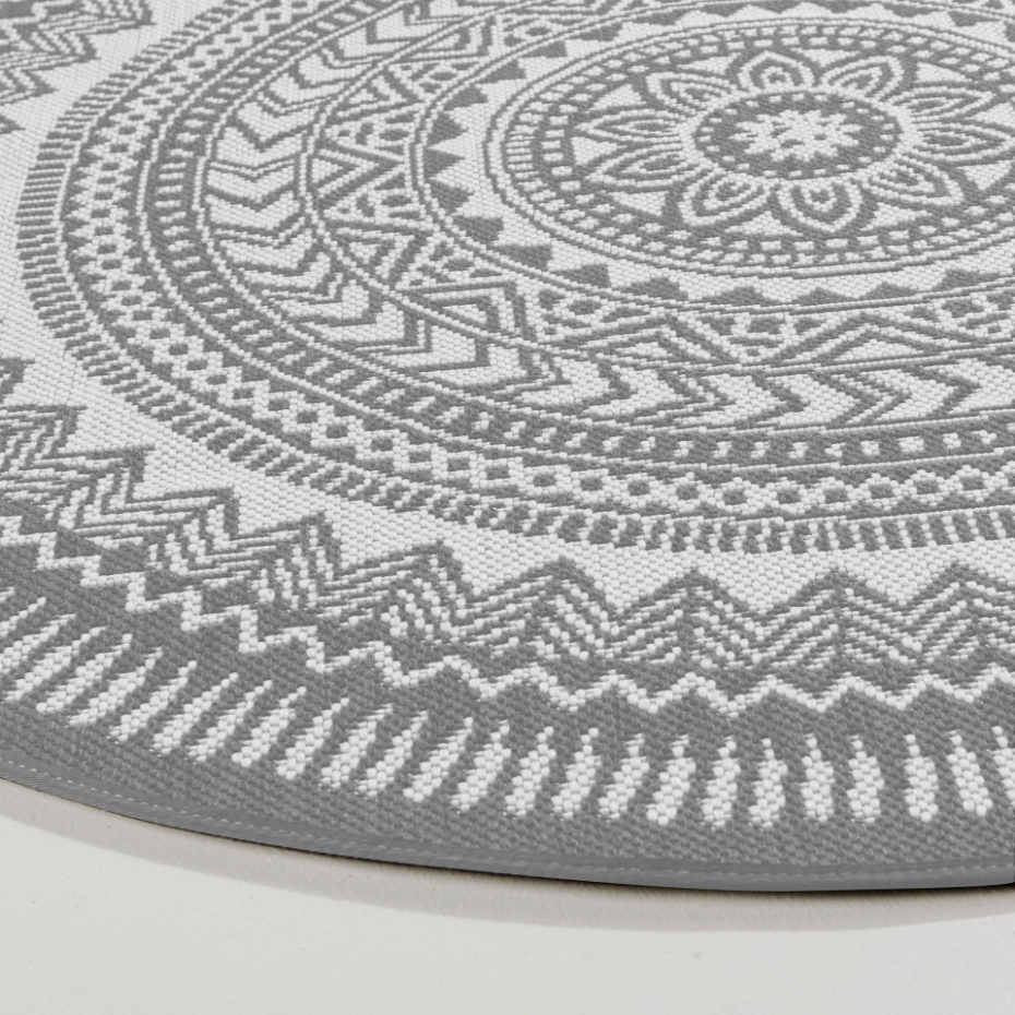 Tapis rond d'extérieur avec motif MANDALA