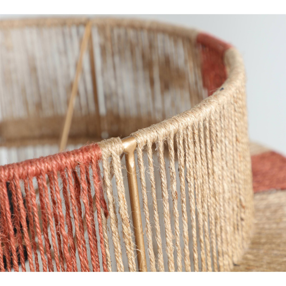Suspension plafond en jute et fer