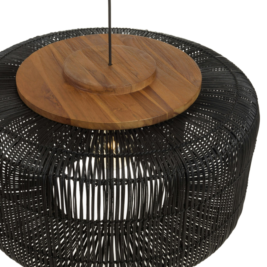 Suspension en rotin ronde 76cm FOLELLI