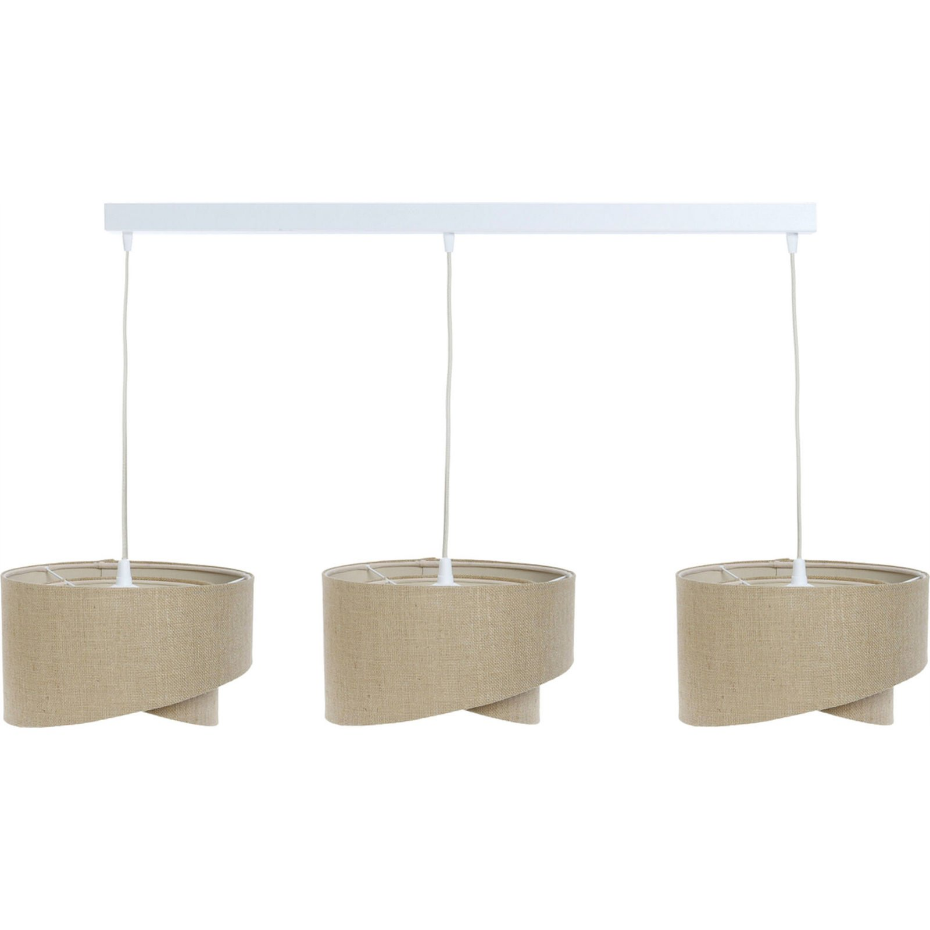 Suspension rectangulaire en jute et lin Boho