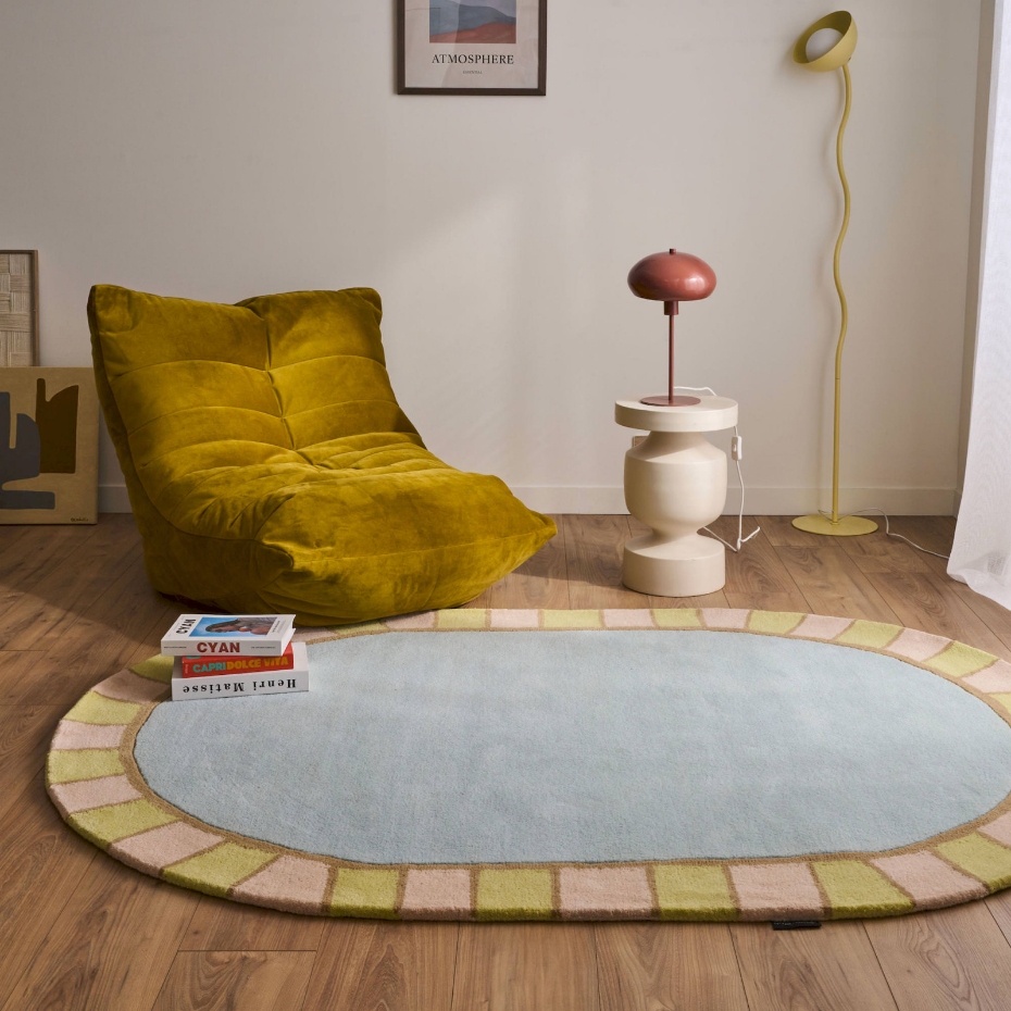 Tapis fait main en laine et coton Pantone