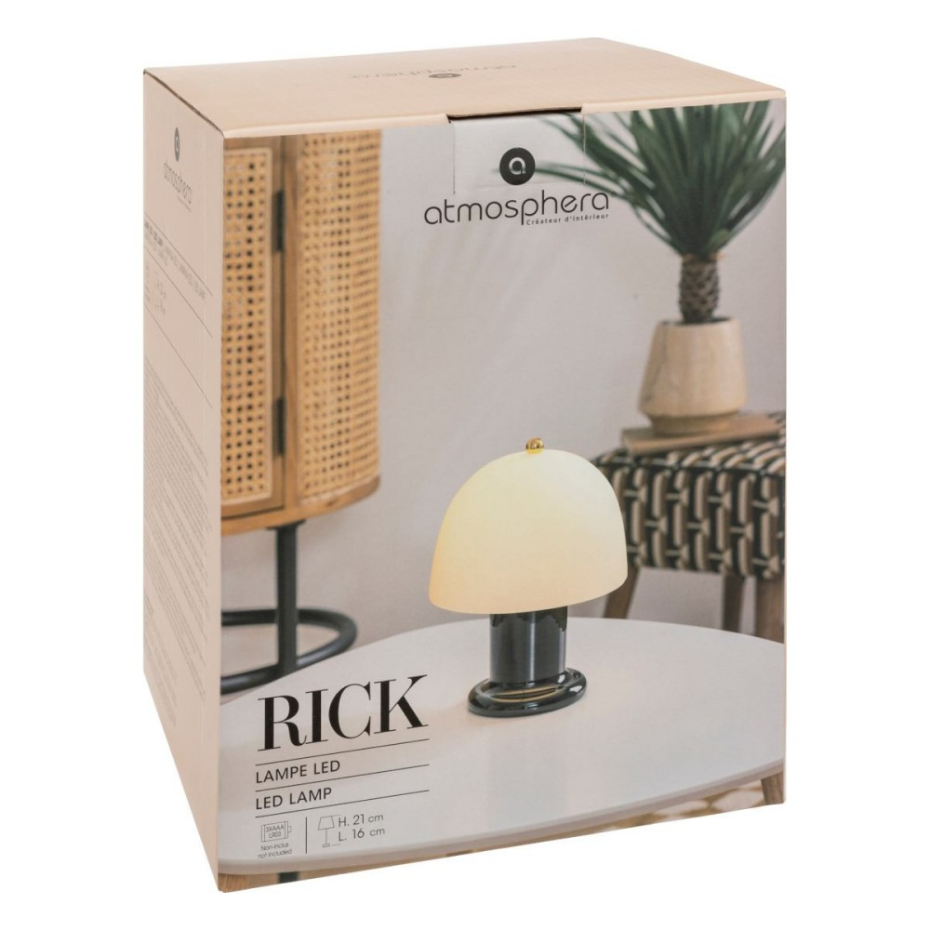Lampe Led Haut 21  Verre Noir
