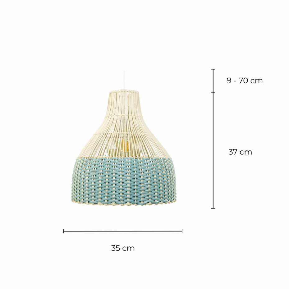 Suspension bicolore en rotin, SKIPP