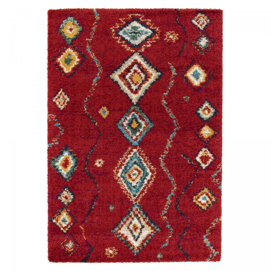 Tapis shaggy tissé motif berbère AMORE 4