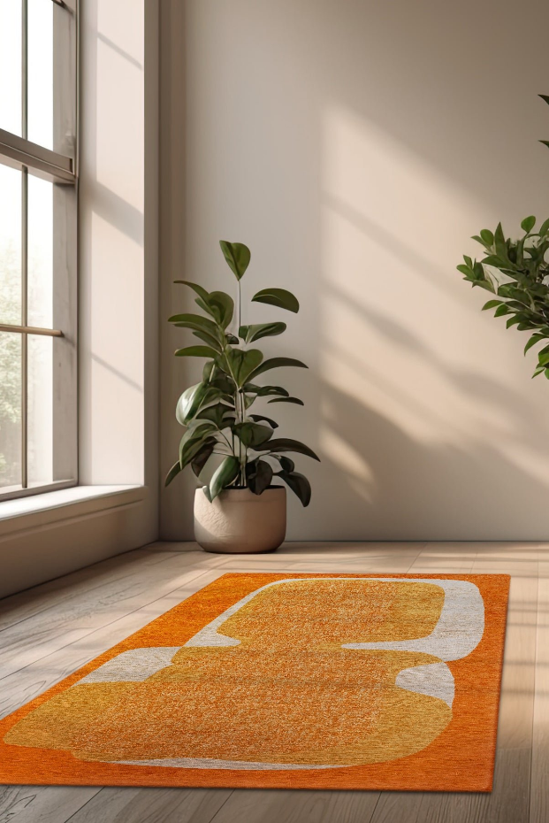 Tapis salon et chambre moderne tissé plat TOUC TOUC