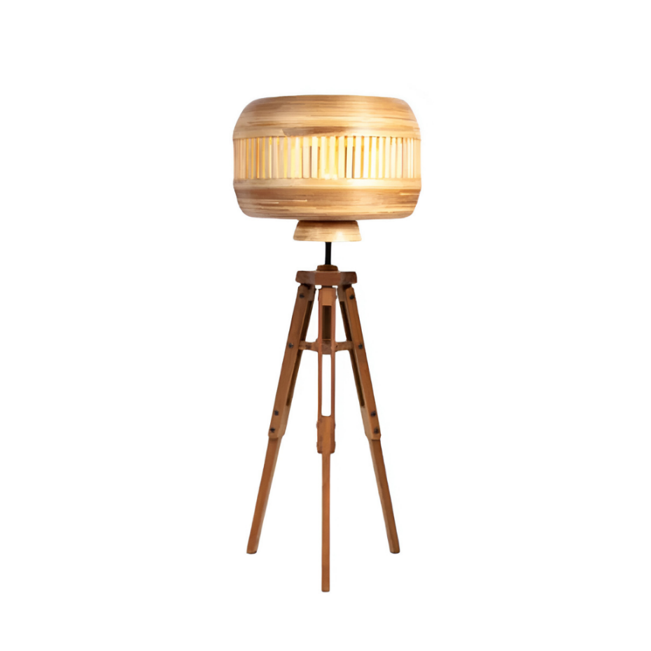 Lampadaire en teck et bambou MARLY