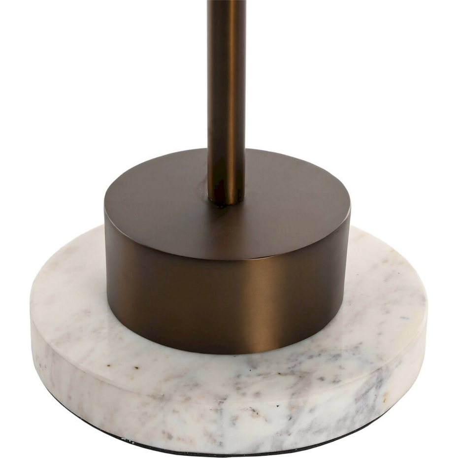 Lampe de table ronde en acier et marbre style contemporain Item Home India Lamps 1c25