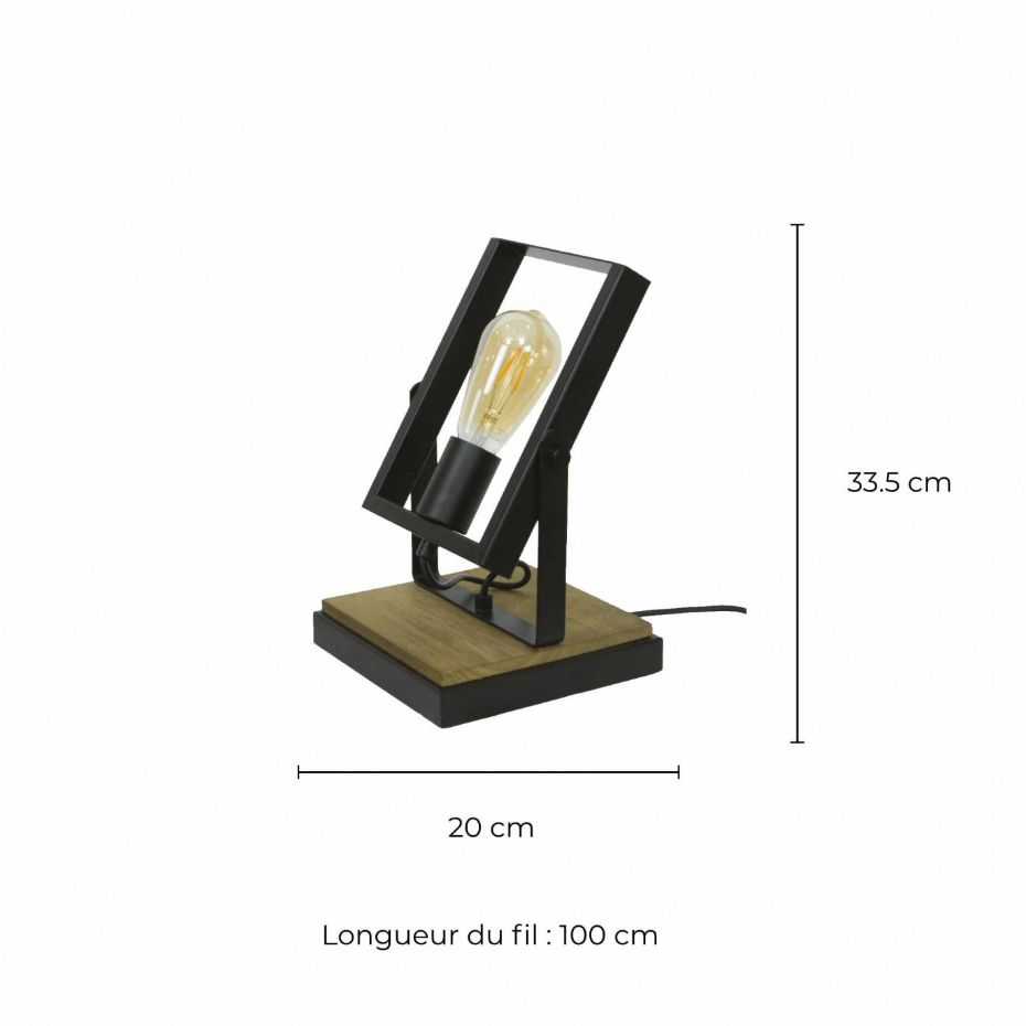 Lampe à poser en bois de hêtre et métal, NOOLI